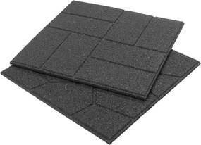 Obojstranná gumová dlaždica Brickface 40 x 40 cm, sivá MHEU5000171