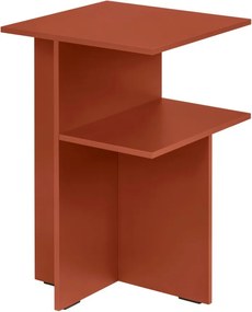 Nočný stolík s poličkami v terakotovej farbe Atik – noo.ma