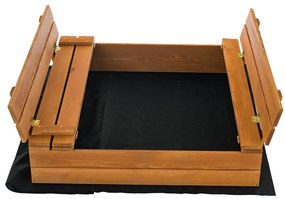Drevené pieskovisko s lavičkami 150 cm