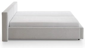 Svetlosivá čalúnená dvojlôžková posteľ bez roštu 160x200 cm Cube – Meise Möbel