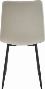 Kreslo TURIN - béžový zamat / čierne nohy