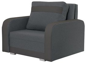 Kreslo KONRAD s funkciou spania Tmavošedá/čierna