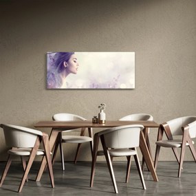 Obraz ženy s levanduľami (120x50 cm)