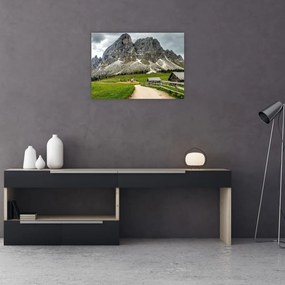 Sklenený obraz - V rakúskych horách (70x50 cm)