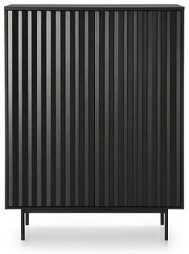Čierna vysoká komoda 97x130 cm Sierra - Teulat
