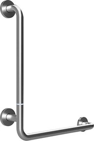 Bemeta Design HELP: Madlo, 680 mm, v tvare L, ľavé, skladané, s krytkou, nerez, mat - 301154072