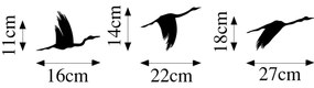 Nástěnná kovová dekorace Migrant Birds černá
