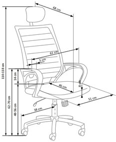 Kancelárska stolička Socket, čierna / biela