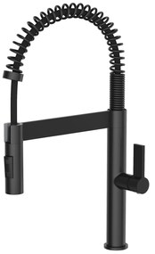 Gamma SPIRAL NEW, kuchynská batéria s 2-funčným výtokom, čierna matná, GMA-BSLN-BK