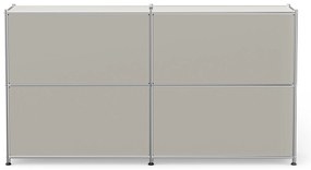 Kovový regál »CN3« s nastaviteľnými výklopnými priehradkami, svetlosivý