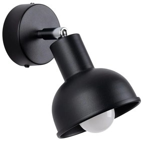 Sollux SL.1316 - Nástenné bodové svietidlo ELBA 1xE27/15W/230V čierna