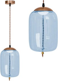 Toolight Toolight, LED sklenené stropné svietidlo APP443-CP, modrá, OSW-00574