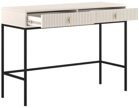 Toaletný stolík Maggiore 104 cm kašmír/čierny/zlatý