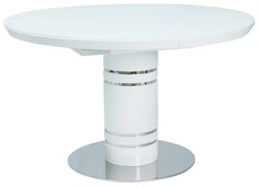Rozkladací jedálenský stôl 120-160 cm Susie (biela + biela) (pre 4 až 6 osôb). Vlastná spoľahlivá doprava až k Vám domov. 1050836