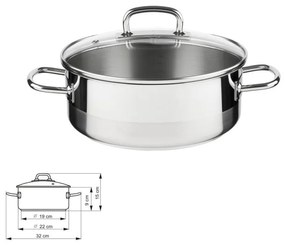 Kastról nerez + pokr. 22cm/3,0L PROFESSIONAL kolimax