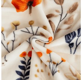 Mikroplyšová baránková deka PAPAVA, krémová Rozmer: 200 x 220 cm