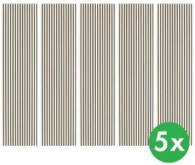 Drevený akustický panel, 2400 x 600 mm, čierny podklad, balenie 5 ks, breza