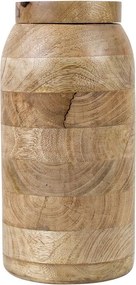 Drevená dekoratívna dóza s viečkom z mangového dreva Manua - Ø15*30 cm