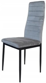 Jedálenská stolička velvet black svetlo šedá | jaks