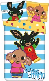 Jerry Fabrics Bavlnené obliečky 140x200 + 70x90 cm - Zajačik Bing "Sula"
