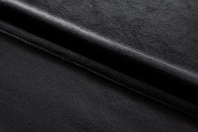 Čierny zatemňovací záves VELVET 140x250 cm Zavesenie: Kovové krúžky
