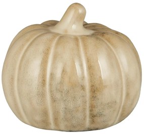 IB Laursen Kameninová dekorácia tekvice PUMPKIN STANDING Ø8 cm krémová