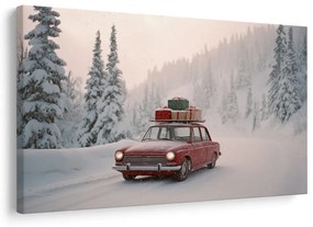 Obraz vianočné auto splnených prianí