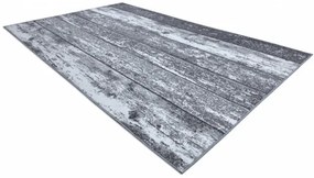 Protišmykový koberec WOOD drevo, dosky - sivý