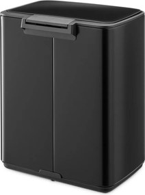 Matne čierny pedálový oceľový odpadkový kôš 12 l Bo – Brabantia