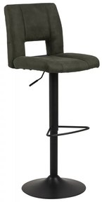 Otočná barová stolička Sylvie tmavo zelená/čierna