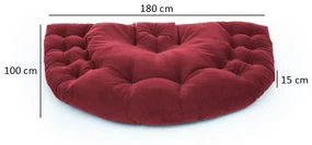 Taburet Dekisu (červená claret). Vlastná spoľahlivá doprava až k Vám domov. 1094519