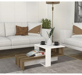 Konferenčný stolík Chain White and Walnut