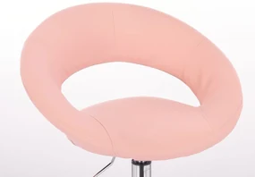 LuxuryForm DESIGN Stolička NAPOLI na striebornej podstave s kolieskami - ružová
