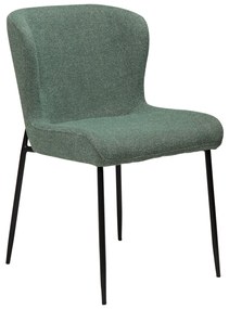 GLAM ČALÚNENÁ STOLIČKA pebble green/black