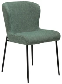GLAM ČALÚNENÁ STOLIČKA pebble green/black