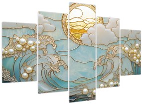 Obraz - 3D perly v oceáne (150x105 cm)