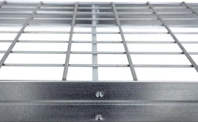 Kovové regály RIVET PRO 252x120x60 oceľová mriežka 5 úrovní pozinkovaná