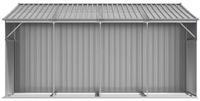 Záhradná kôlňa sivá 277x365,5x179 cm pozinkovaná oceľ