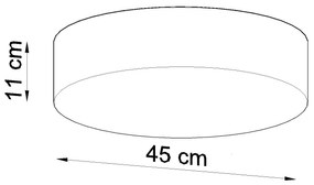 Sollux stropné svietidlo prisadené ARENA 45 sivé SL.0125