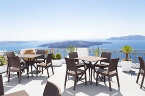 Siesta Exclusive Záhradný stôl Ibiza 80 Hnedý