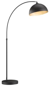 Čierna stojacia lampa s kovovým tienidlom (výška 200 cm) Leitung – Fischer &amp; Honsel