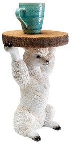 Lama Animal príručný stolík biely Ø32 cm