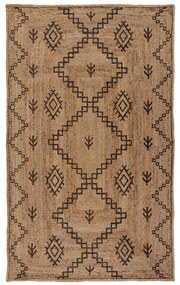 Kusový koberec Printed Jute Rowen Natural/Black, 200x290, béžová, chodba / predsieň, Flair Rugs