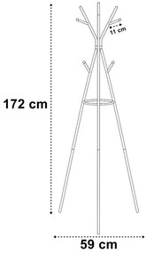 Stojanový vešiak ERIS čierny