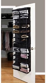 Závesný organizér obuvi- 160x55x16 cm - čierna