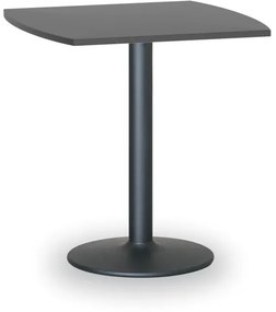 Konferenčný stolík FILIP II, 660x660 mm, čierna podnož, doska grafit