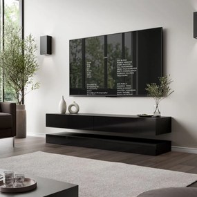 TV STOLIK SALLE ČIERNY LESK 140 cm