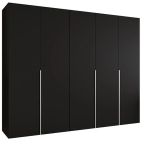 Šatníková skriňa 250 cm Alice 1 (čierna + kašmír). Akcia -20%. Vlastná spoľahlivá doprava až k Vám domov. 1126130