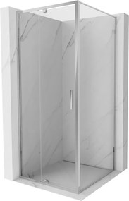 Mexen Exo, sprchovací kút s krídlovými dverami 100 x 100 cm, 6mm číre sklo, chrómový profil, 819-100-100-01-00