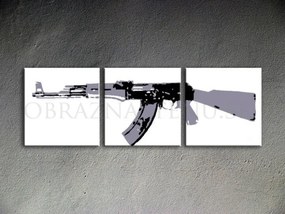 Ručne maľovaný POP Art obraz Kalashnikov